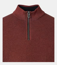 Load image into Gallery viewer, Casa Moda - Knit Troyer Half-Zip Sweater, Dark Red
