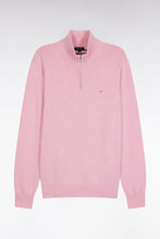Load image into Gallery viewer, Eden Park - Wool Blend Trucker Neck Quarter-Zip, Pink (3XL Only)
