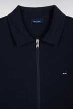 Load image into Gallery viewer, Eden Park - Cotton Collared Zip-Up Sweatshirt, Navy
