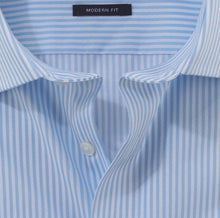 Load image into Gallery viewer, OLYMP - Luxor Business Shirt, Modern Fit, Global Kent, Striped Blue
