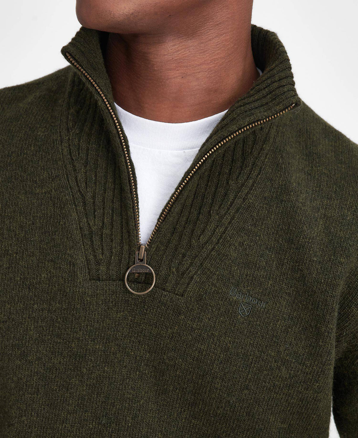 Barbour - Lambswool Half Zip, Seaweed