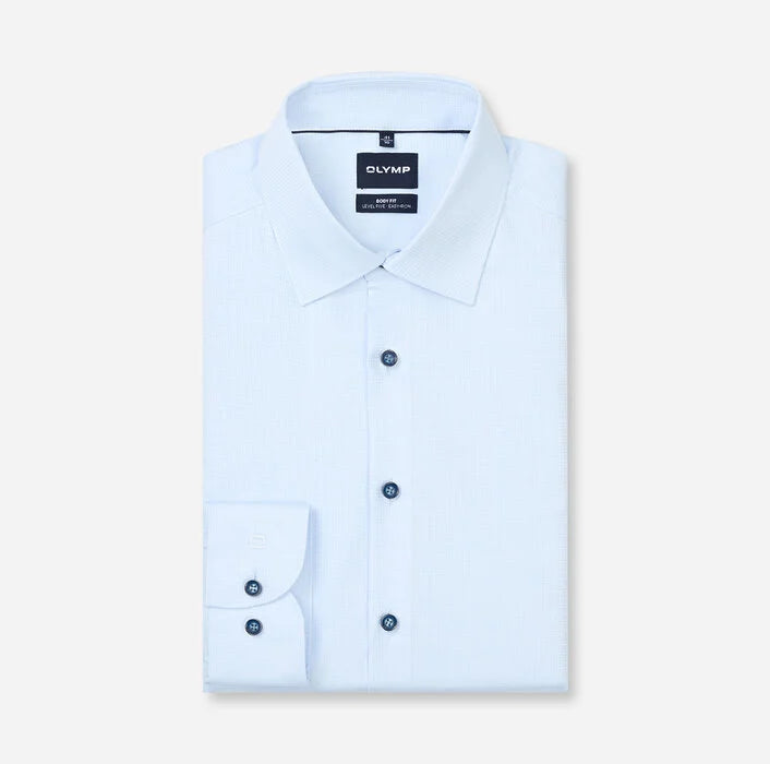 OLYMP - Level Five Body Fit Kent Business Shirt, Bleu