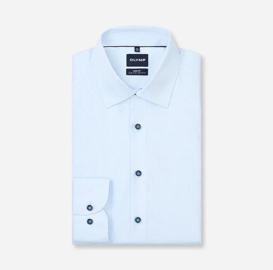 OLYMP - Level Five Body Fit Kent Business Shirt, Bleu