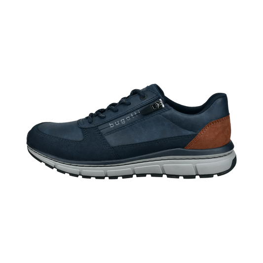 Bugatti - Sonic Exko Wide Fit Shoe, Dark Blue, Roy