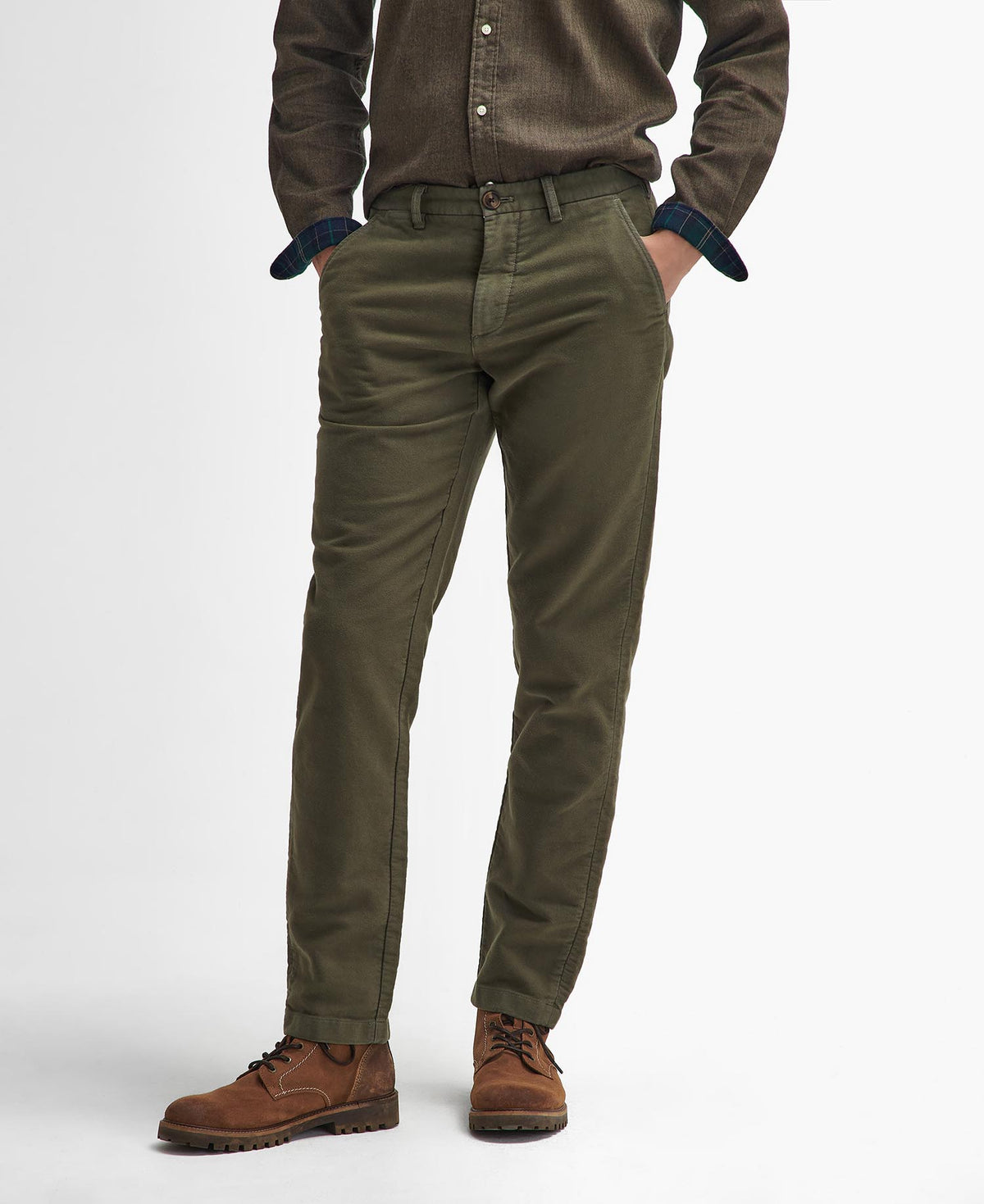 Barbour - Moleskin Tailored Trouser, Dark Olive