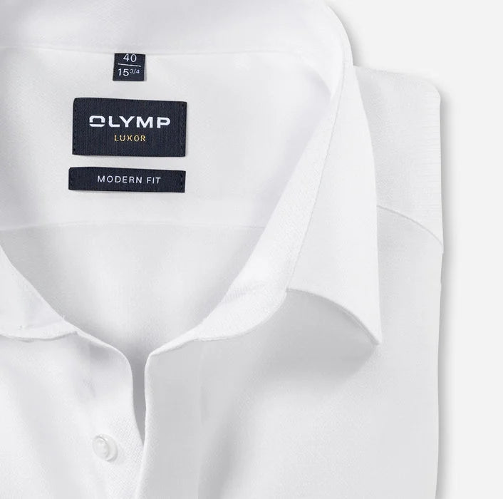 Olymp - Twill Modern Fit Dress Shirt, White