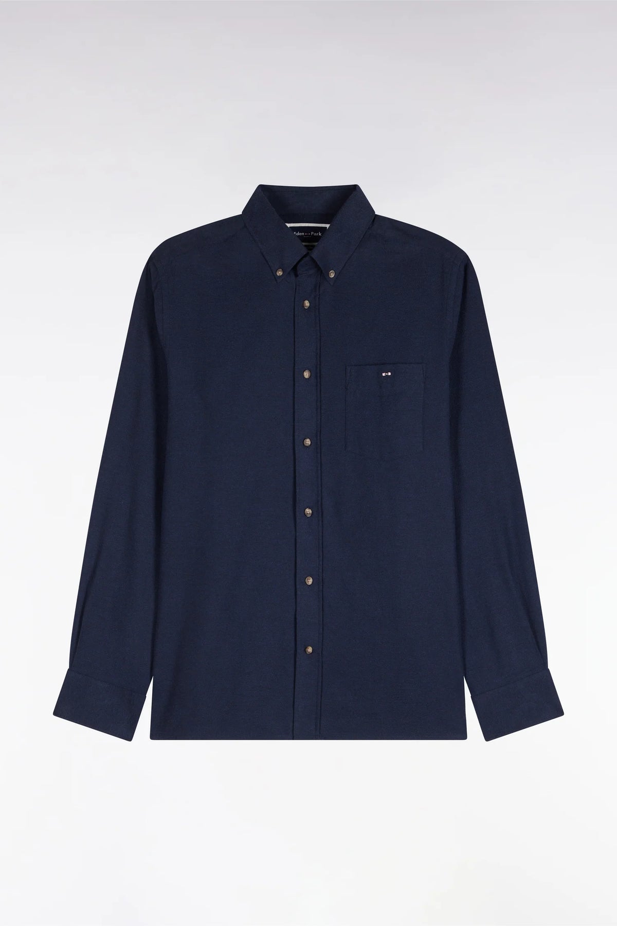 Eden Park - Straight Cut Plain Cotton Shirt, Navy