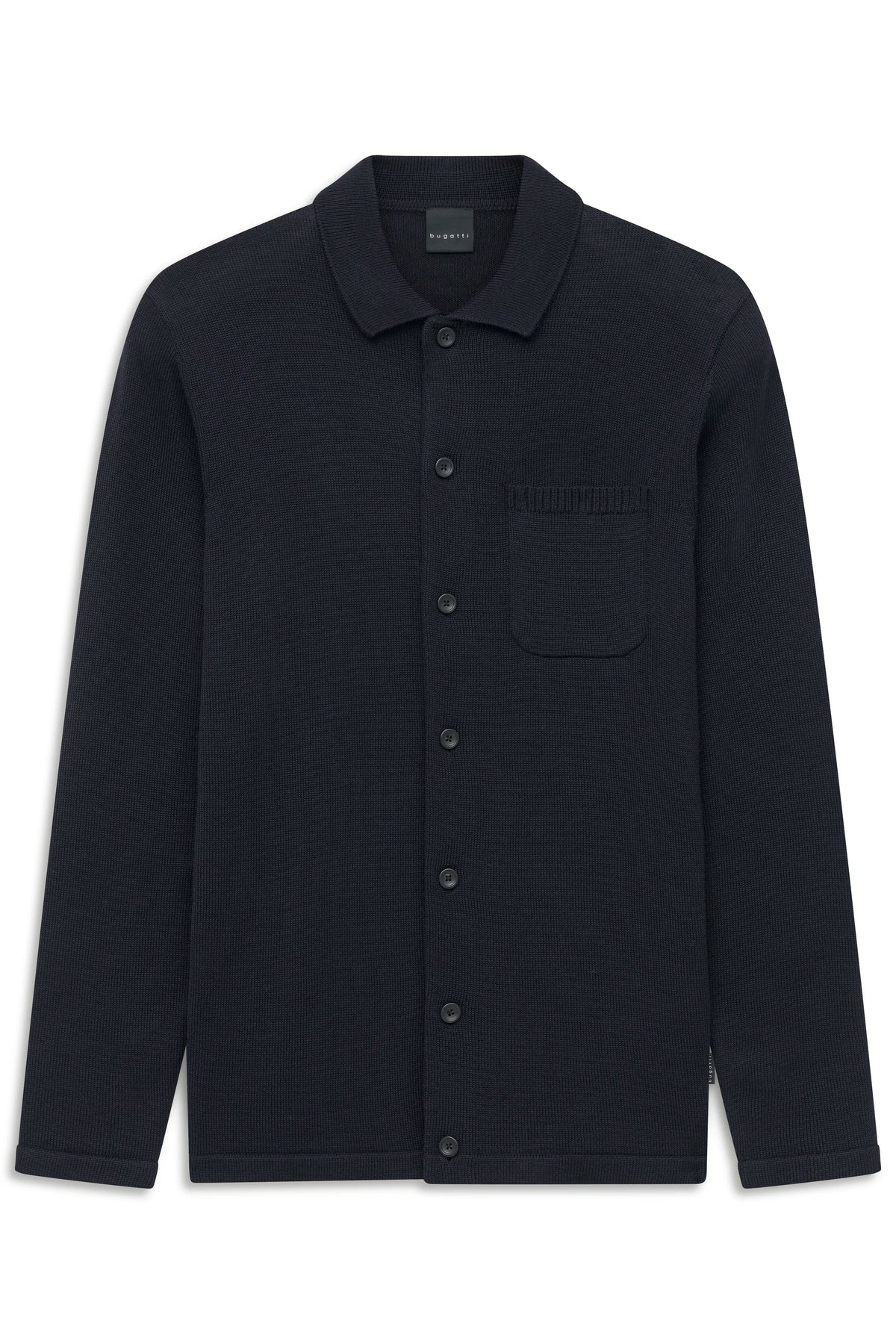 Bugatti - Wool Blend Button-Up Cardigan, Navy