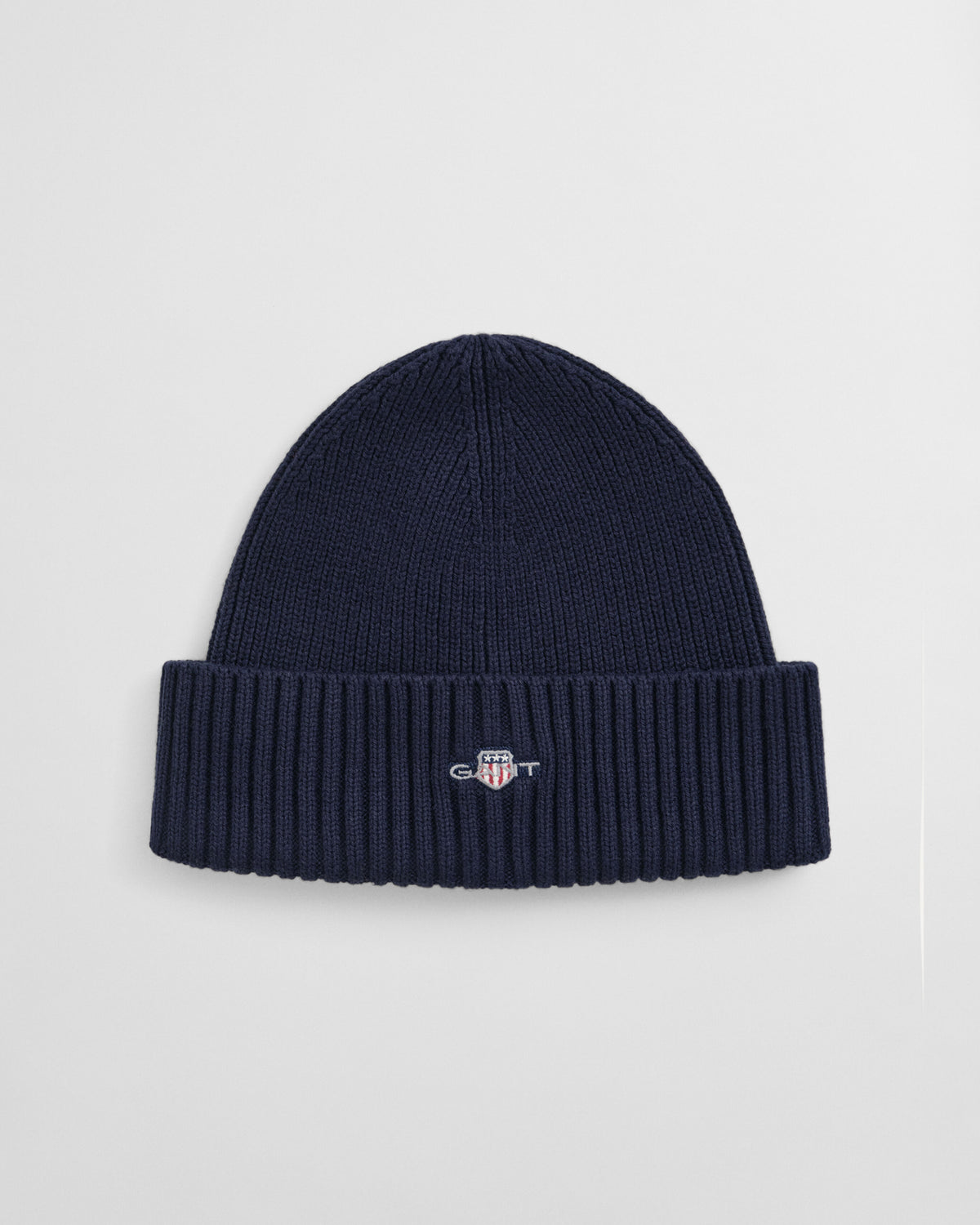 GANT - Cotton Blend Logo Beanie, Marine