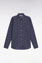 Load image into Gallery viewer, Eden Park - Cotton Straight-Cut Shirt, Navy Floral Pattern
