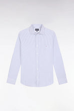 Load image into Gallery viewer, Eden Park - Striped Cotton Straight-Cut Shirt, Blue
