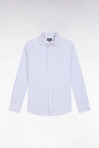 Eden Park - Striped Cotton Straight-Cut Shirt, Blue
