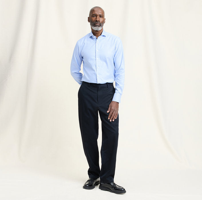 OLYMP - Signature Line Tailored Fit Business Shirt, Blue Structure