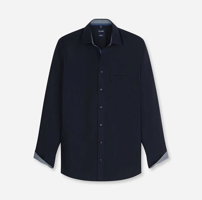 OLYMP - Luxor Modern Fit New Kent Business Shirt, Marine