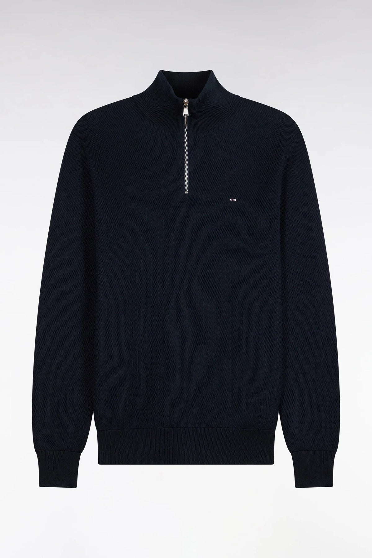 Eden Park - Honeycomb Cotton Quarter-Zip, Navy
