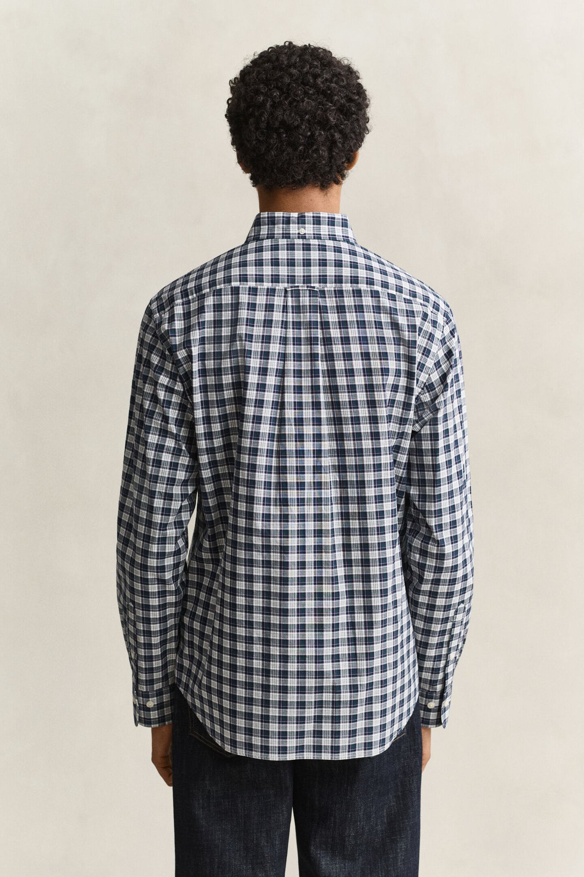 GANT - Reg Poplin Check Shirt, Dark Emerald