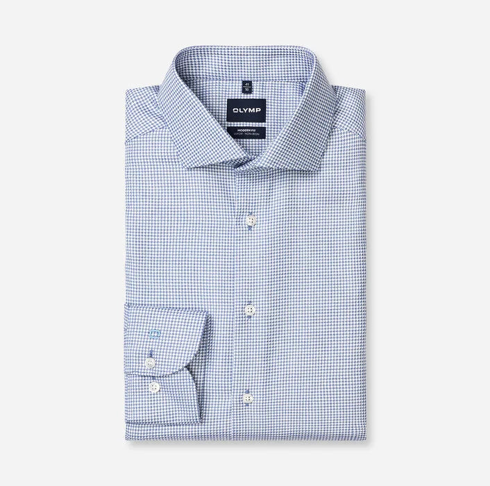 OLYMP - Luxor Modern Fit Royal Kent Business Shirt, Royal Structure