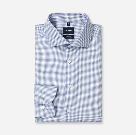 OLYMP - Luxor Modern Fit Royal Kent Business Shirt, Royal Structure