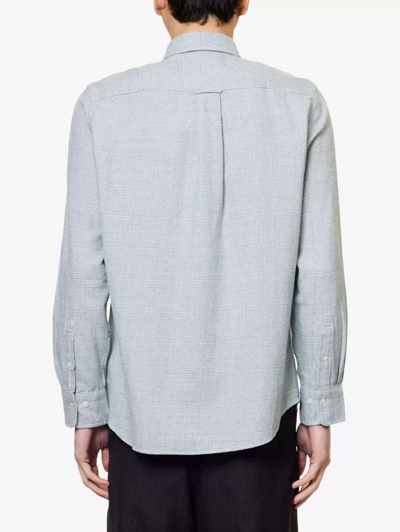 GANT - Cotton Regular Fit Jaspé Glencheck Shirt, Dark Emerald