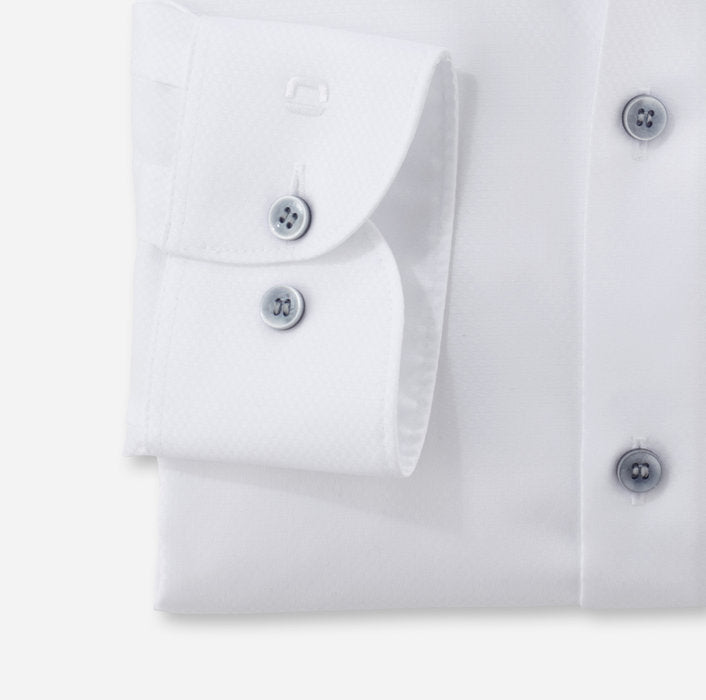 Olymp - Body Fit New York Kent Business Shirt, White Twill
