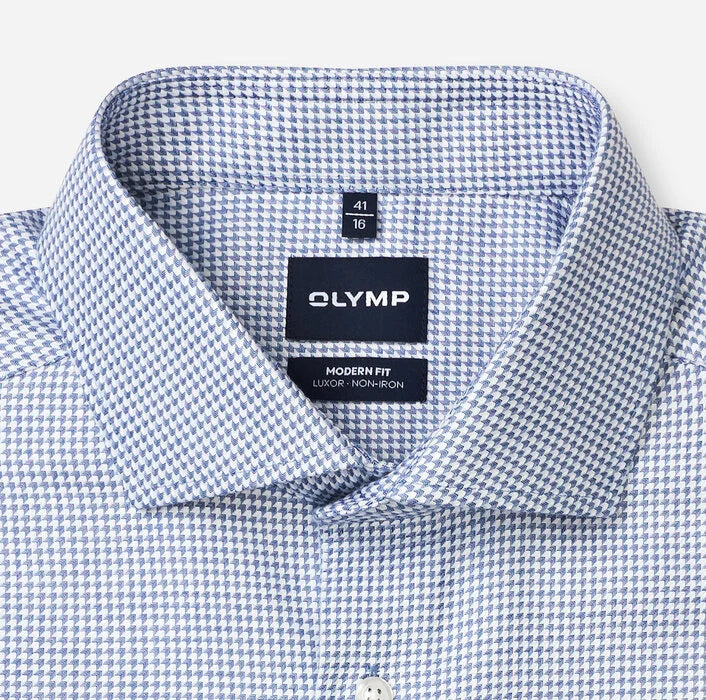 OLYMP - Luxor Modern Fit Royal Kent Business Shirt, Royal Structure
