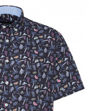 Load image into Gallery viewer, Bugatti - Short Sleeve Shirt - Navy pattern
