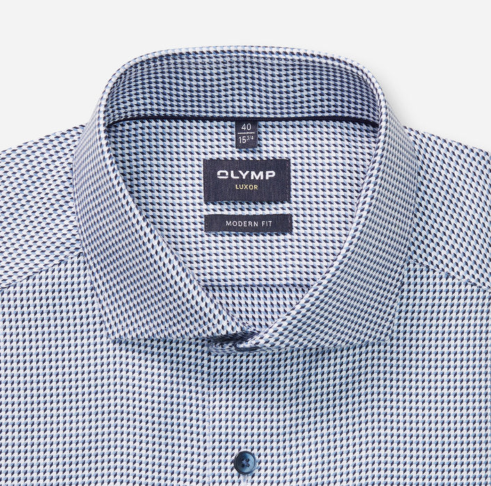 OLYMP - Luxor Modern Fit Business Shirt, Royal Kent, Marine