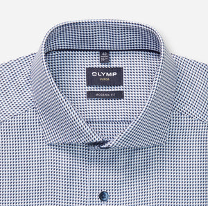 OLYMP - Luxor Modern Fit Business Shirt, Royal Kent, Marine