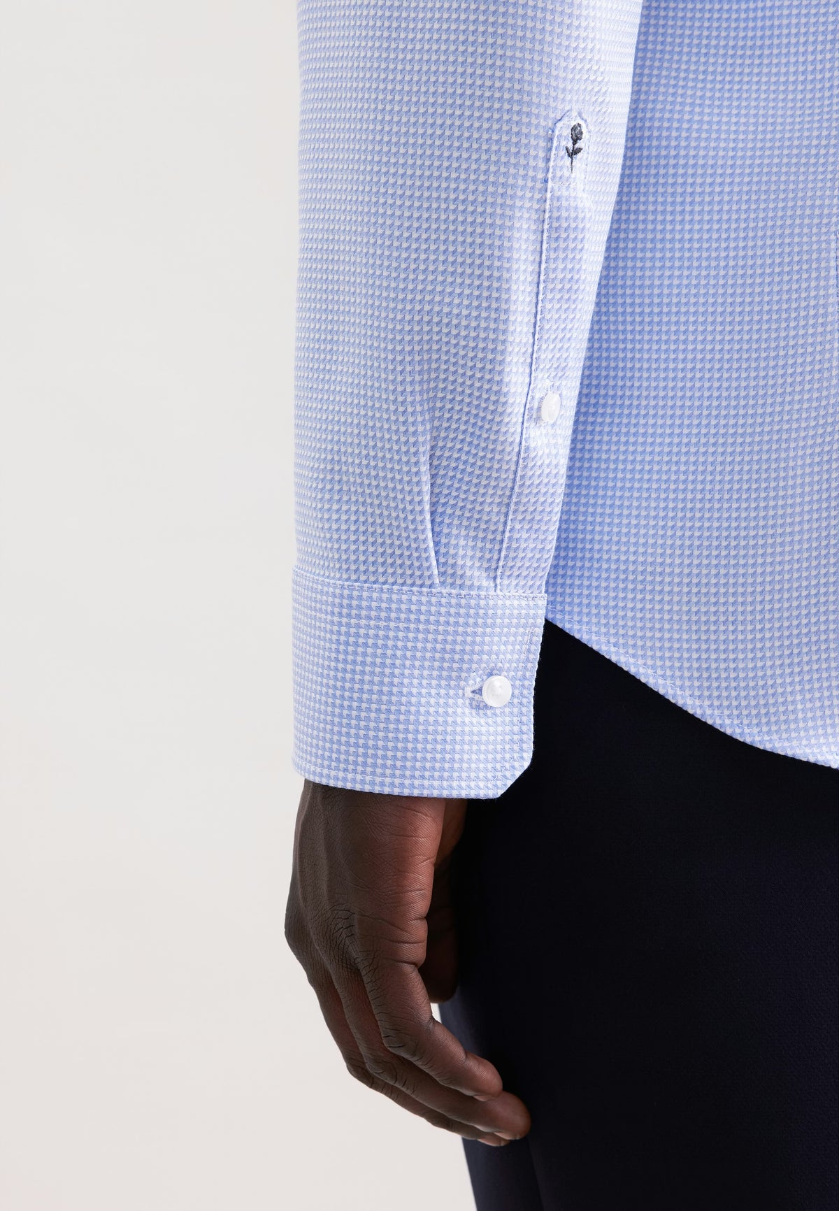 Seidensticker - Slim Fit Shirt, Mid-Blue Structure