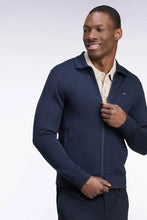 Load image into Gallery viewer, Eden Park - Cotton Collared Zip-Up Sweatshirt, Navy

