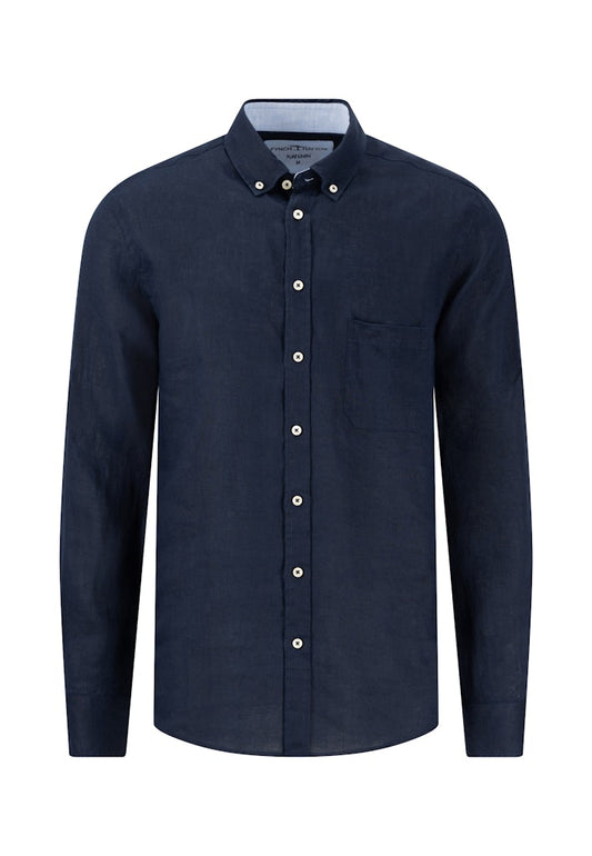 Fynch Hatton - Premium Linen Shirt, Navy