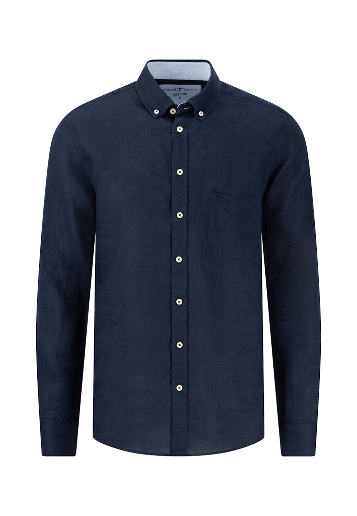 Fynch Hatton - Premium Linen Shirt, Navy