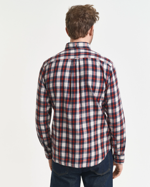 Gant - Reg Windblown Flannel Check Shirt, Modern Rust