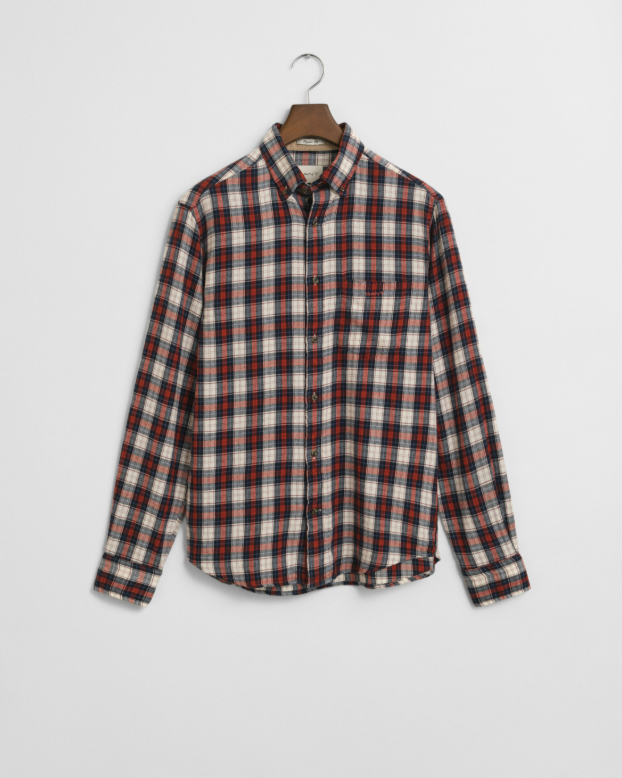 Gant - Reg Windblown Flannel Check Shirt, Modern Rust