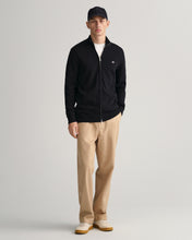 Load image into Gallery viewer, GANT - Casual Cotton Zip Cardigan, Black
