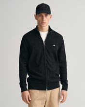 Load image into Gallery viewer, GANT - Casual Cotton Zip Cardigan, Black
