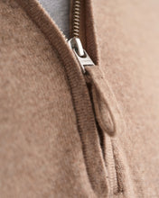 Load image into Gallery viewer, GANT- Superfine Lambswool Half Zip, Sand Melange
