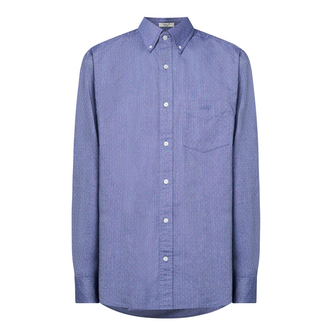 GANT - Reg Oxford Dobby Dot Shirt, Persian Blue