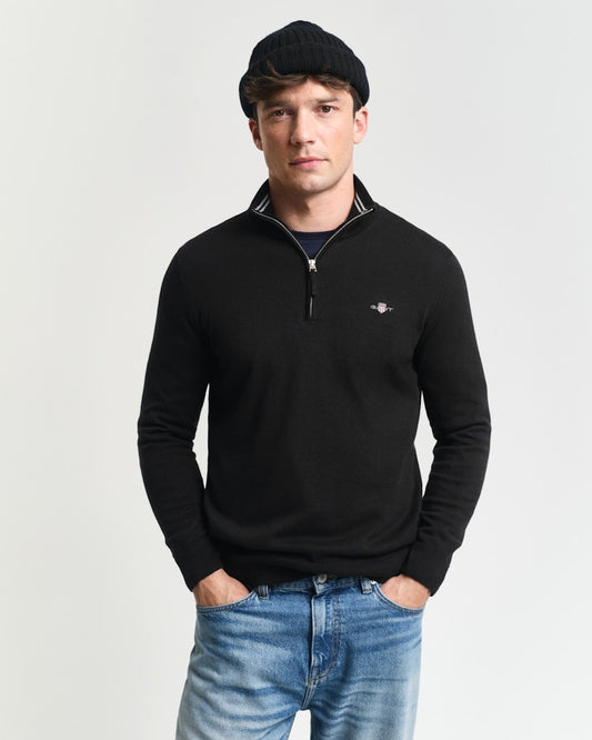 GANT - Classic Cotton Half Zip, Black