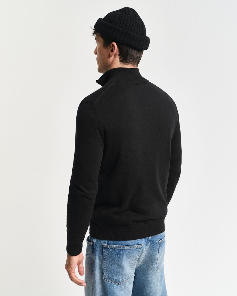 Gant - Classic Cotton Half Zip, Black