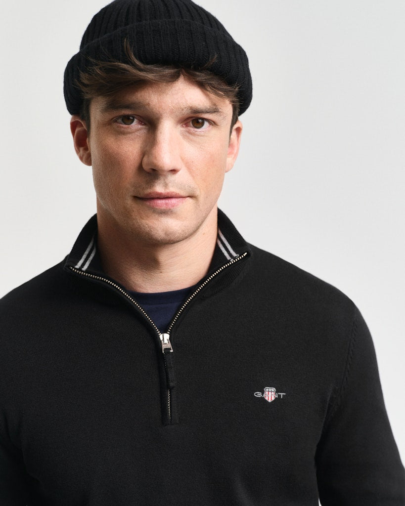 Gant - Classic Cotton Half Zip, Black