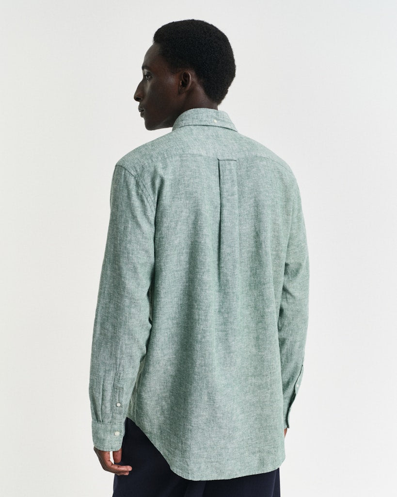 GANT - Regular Fit Cotton Linen Shirt, Woody Green