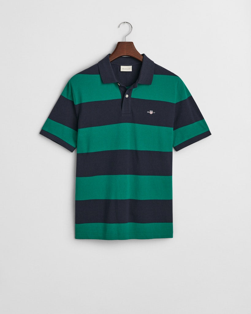 GANT - Block Stripe Polo, Deep Green