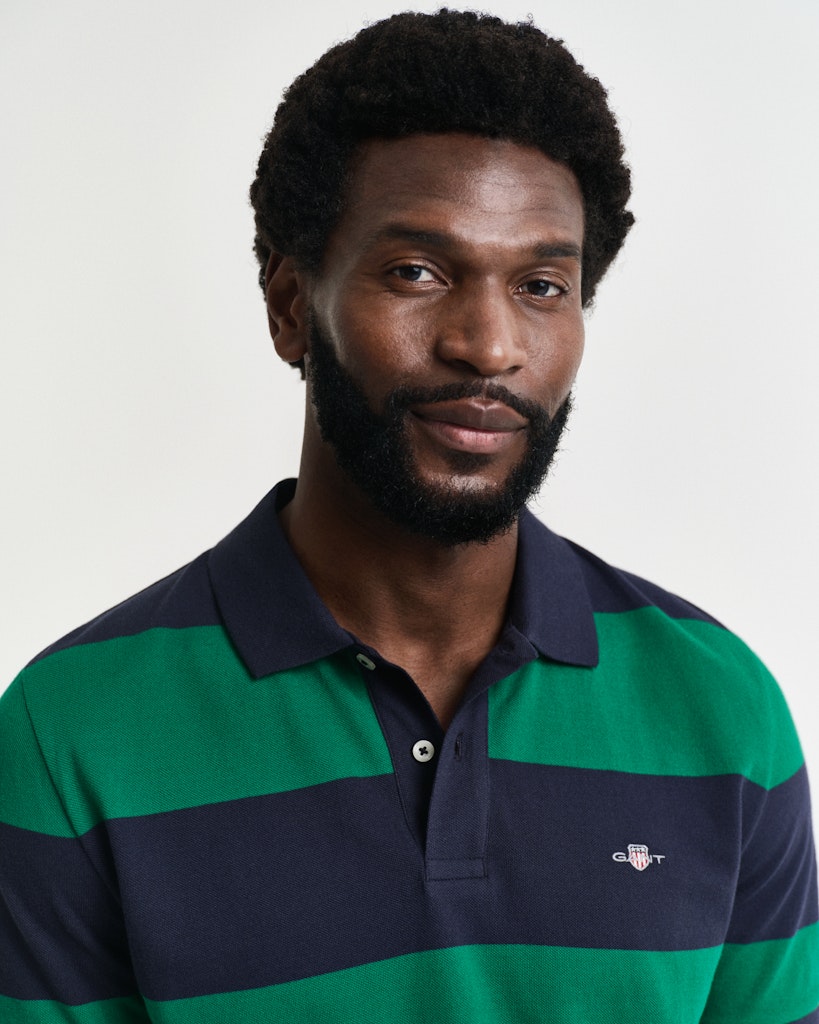 GANT - Block Stripe Polo, Deep Green