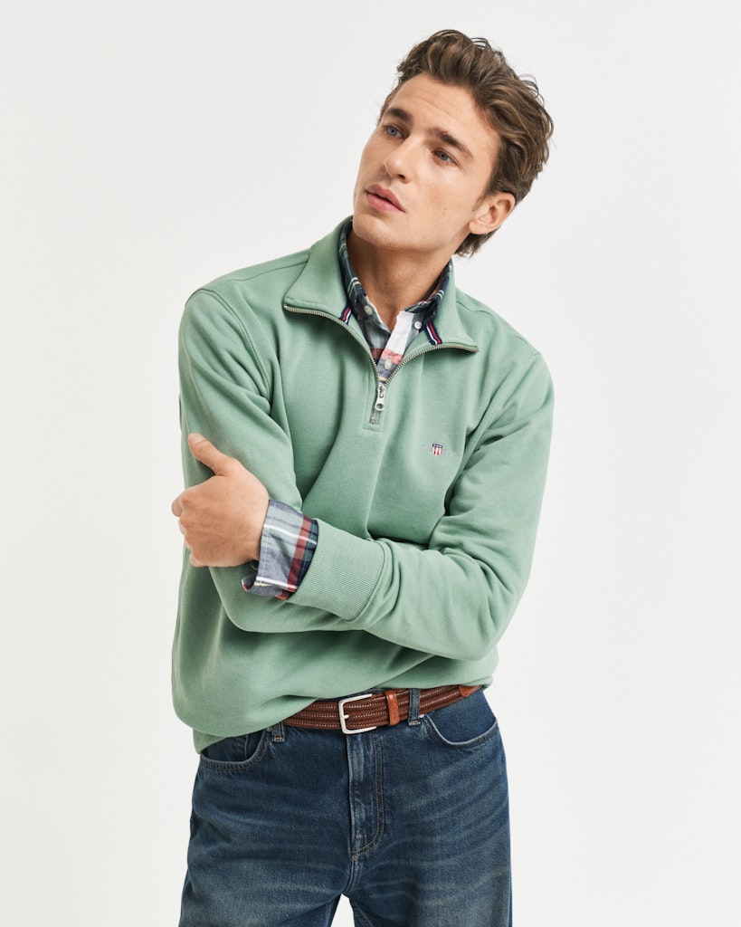 GANT - Reg Shield Halfzip Sweat, Kalamata Green