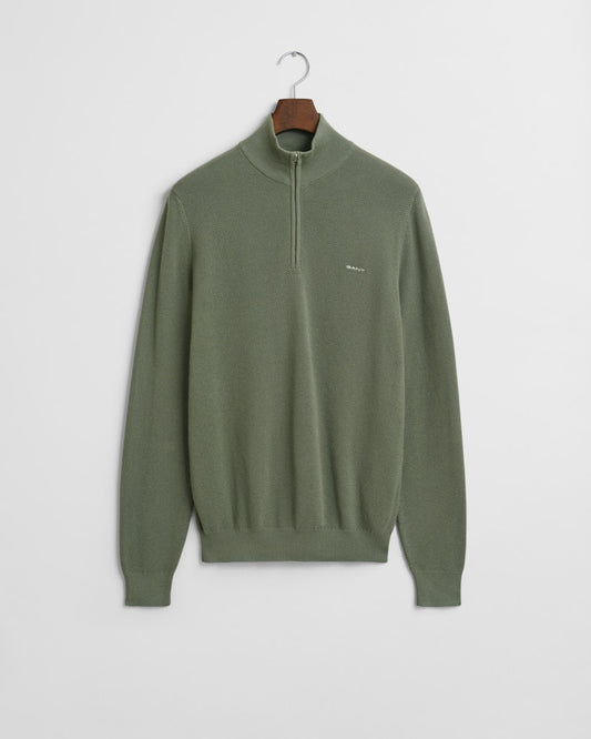 GANT - Cotton Pique Half Zip, Kalamata Green (XXL Only)