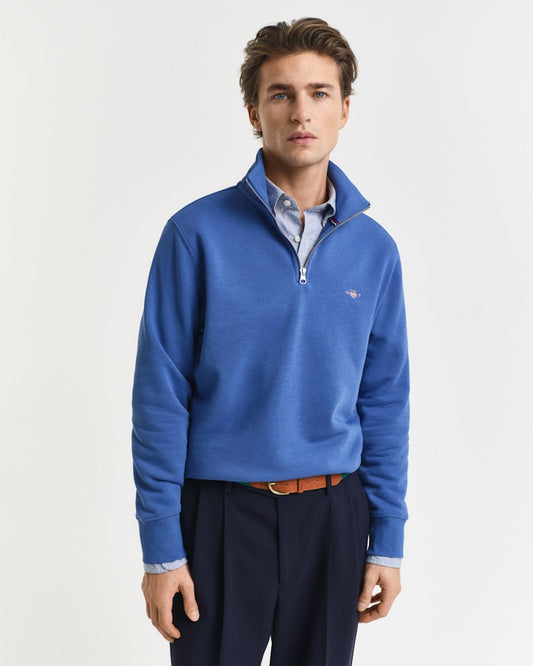 GANT - Reg Shield Halfzip Sweat, Rich Blue