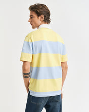 Load image into Gallery viewer, GANT - Striped Cotton SS Polo, Fresh Blue
