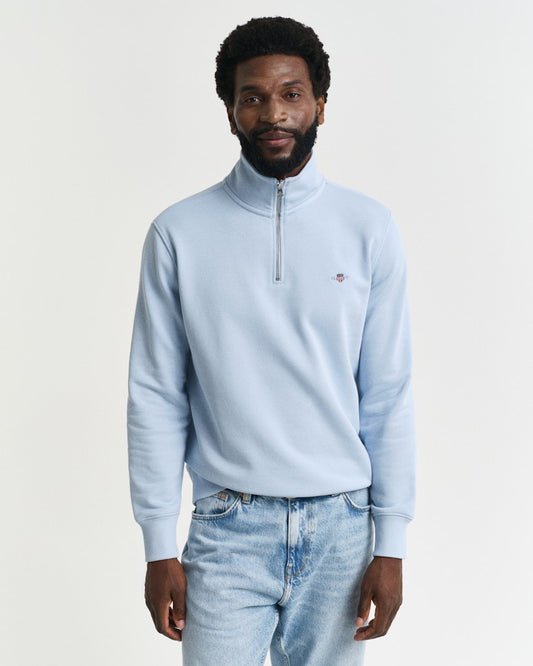 GANT - Reg Shield Halfzip Sweat, Fresh Blue