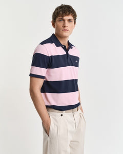 GANT - Block Stripe Polo, California Pink